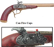 Colonial English Percussion Dueling Pistol Cap-Firing Replica