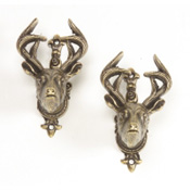 Deer Head Gun Hangers Brass Finish