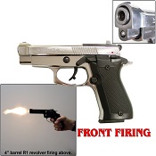 Front Firing M85 Beretta 9MMPA Blank Gun Nickel