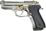 Full Automatic Blank Gun Beretta V92F Jackal Compact 9MM PA Chrome Gold