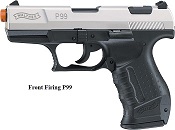 Front Firing Walther P99 9MMPA Blank Gun Nickel