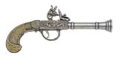 ENGLISH FLINTLOCK BLUNDERBUSS PISTOL GRAY
