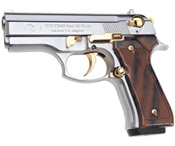 Beretta V Cougar 9MM PA Blank Firing Guns - Nickel/Gold