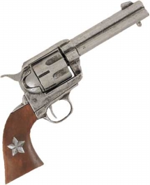 Western Gray Pistol- Wood Grips w/Star