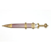 Gladiator's Sword With Scabbard-Gold Finish