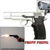 Front Firing ARAS SWAT Blank Gun-Chrome Finish