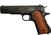 Replica M1911A1 Government Automatic Pistol Non-Firing Gun Black Finish with Dark Wood Grips 