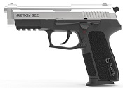 Retay S22 Chrome Front Firing 9MMPA Blank Firing Gun  