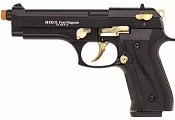 Front Firing V92F 9MMPA Blank Firing Gun-Black Gold