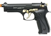 Front Firing Jackal 9MMPA Blank Firing Gun- Black Gold