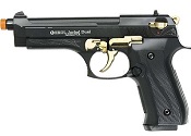 Front Firing Jackal 9MMPA Blank Firing Gun- Black Gold Engraved