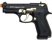 Front Firing Jackal Compact 9MMPA Blank Firing Gun-Black Gold