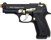 Front Firing Jackal Compact 9MMPA Blank Firing Gun-Black Gold Engraved